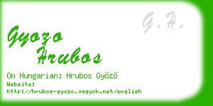 gyozo hrubos business card
